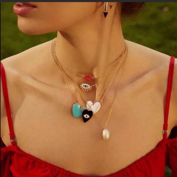 Necklace Evil Eye Rhinestone cutesiest to mix - Picture 5 of 7